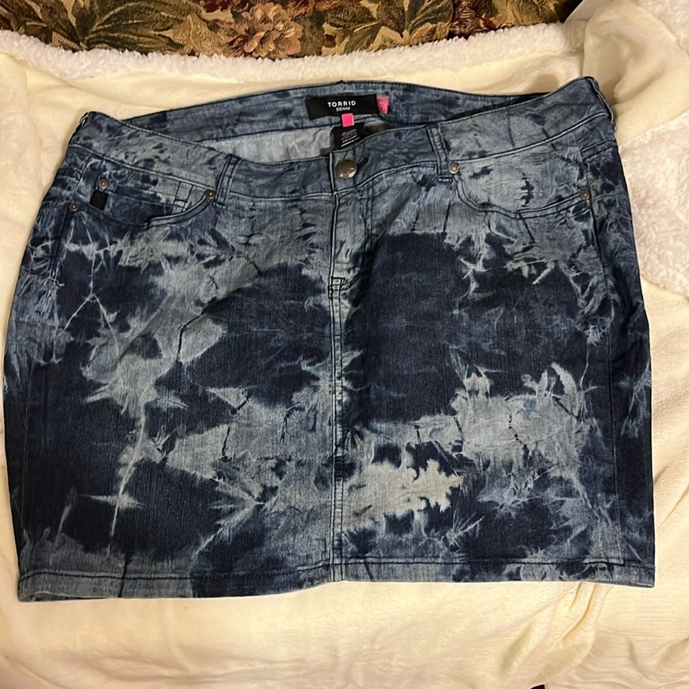 Torrid denim mini skirt